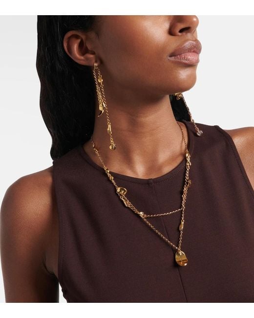 Lemaire White Estampe Drop Earrings