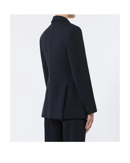 Max Mara Blue Long-Sleeved Suit Jacket