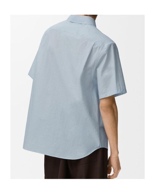 Loewe Blue X Paula's Ibiza Anagram-Embroidered Short-Sleeve Shirt for men