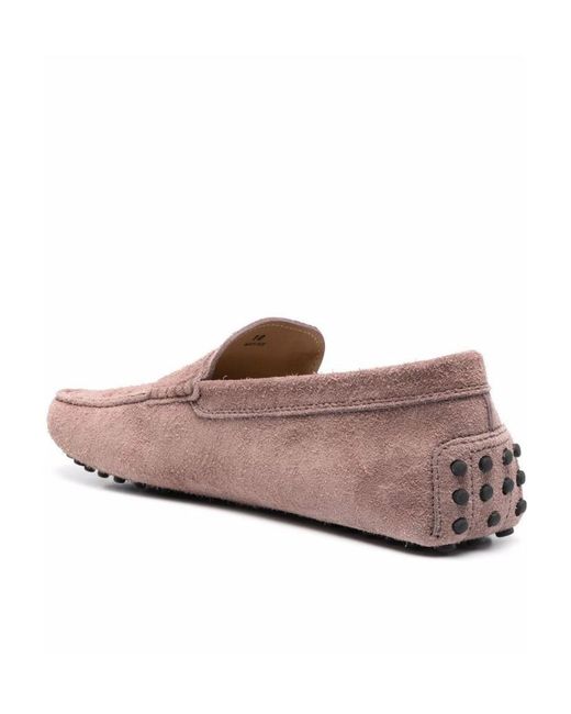 Tod's Pink Gommino Logo Loafers for men