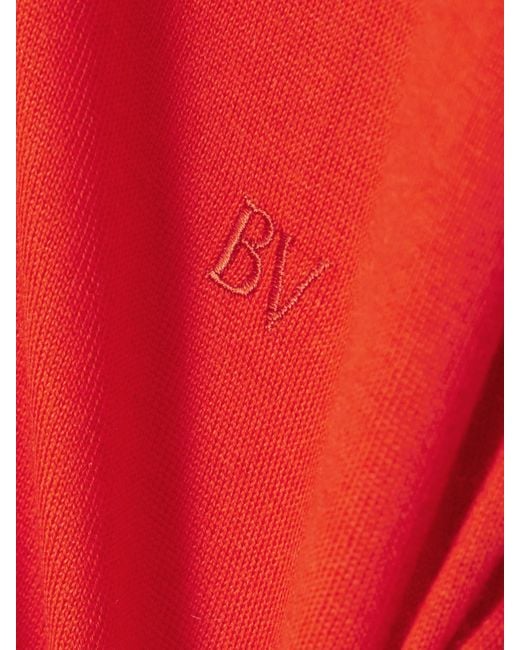Bottega Veneta Red V-Neck Fine Knit Jumper