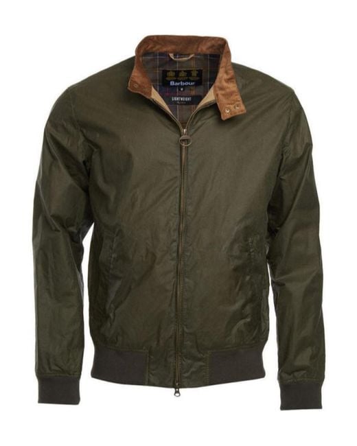 Barbour Green Lightweight Royston Waxed Jacket for men