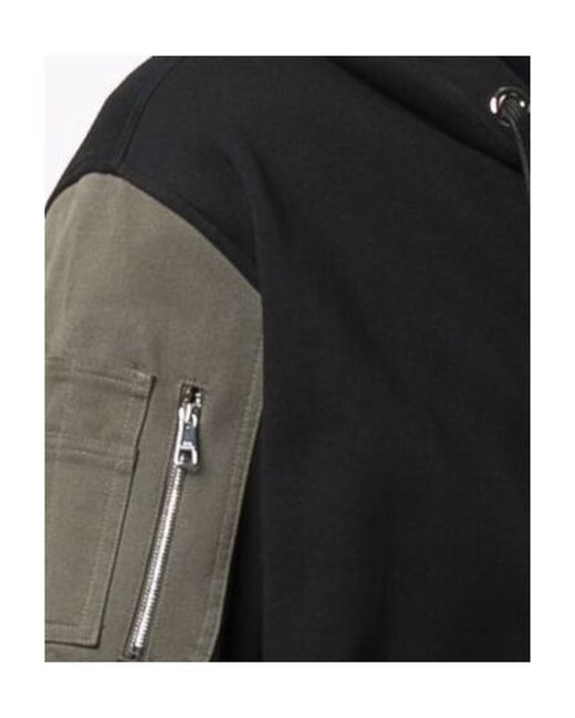 Neil Barrett Black Zippered Sweatshirt for men