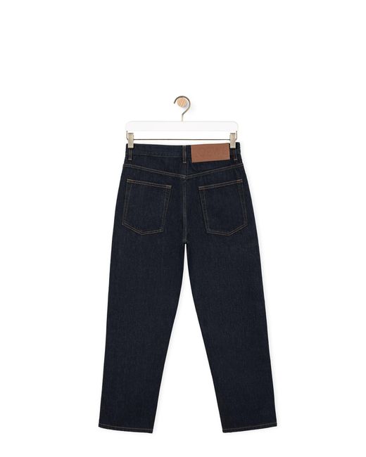 Loewe Blue Logo-Patch Straight Jeans for men