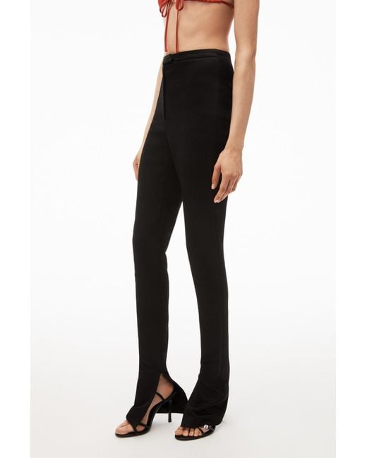 Alexander Wang Black Side-Slit Trousers