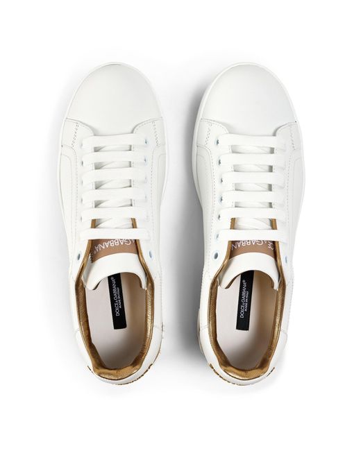 Dolce & Gabbana White Logo Low Top Trainers
