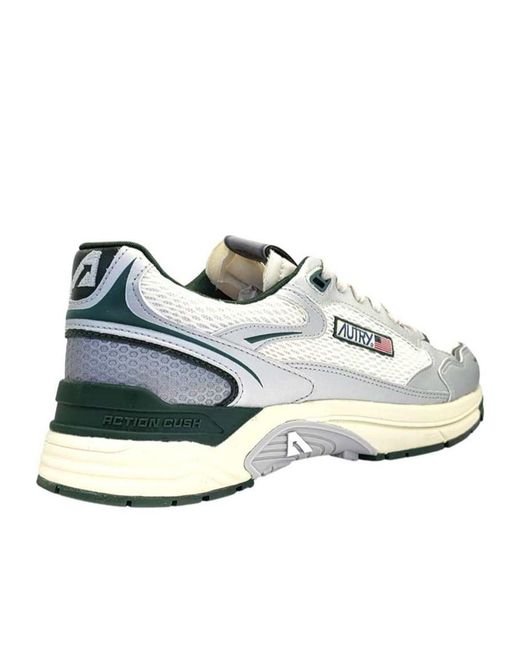 Autry White Metallic Mesh Sneakers for men