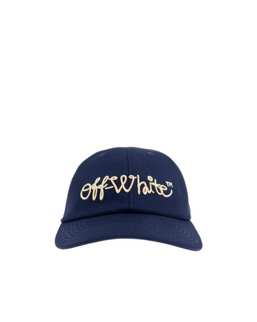 Off-White c/o Virgil Abloh Blue Logo Embroidered Baseball Cap