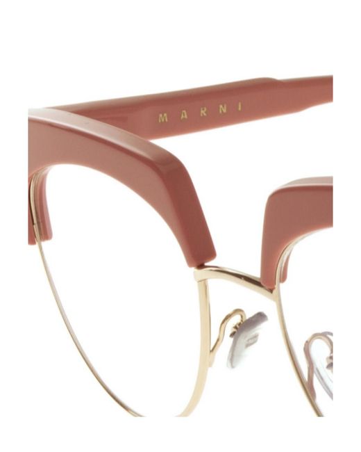 Marni White Logo Flat Mirror