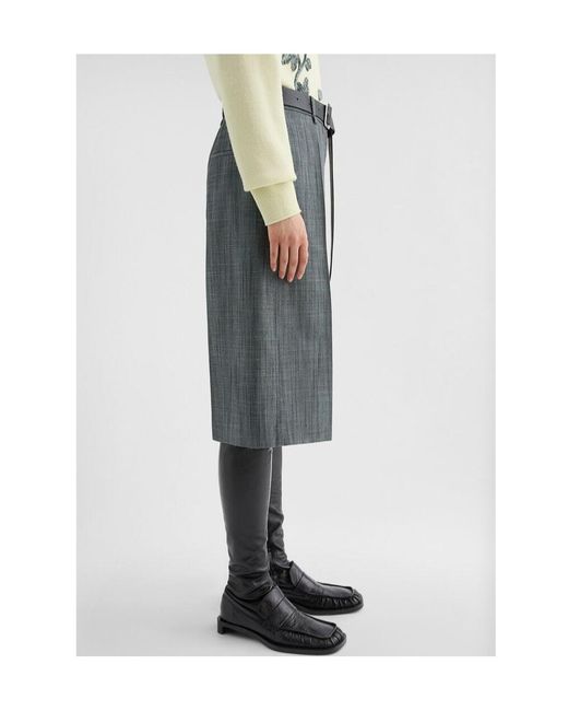 Jil Sander Gray Pressed Creased Shorts