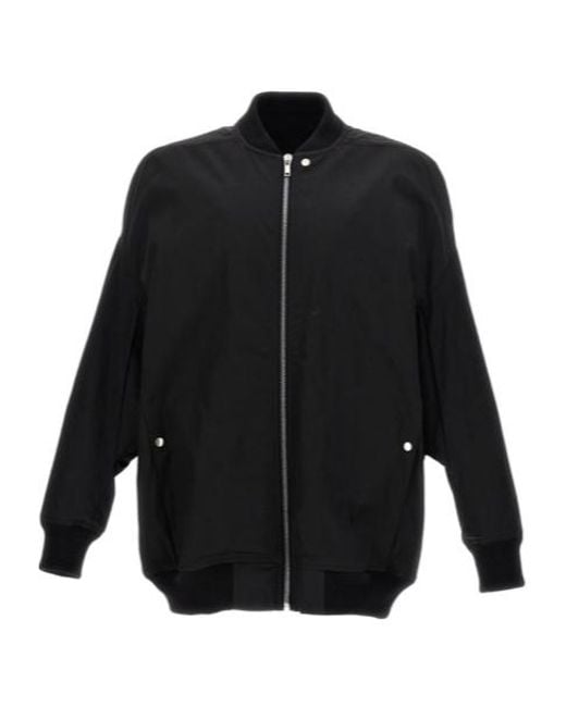 Rick Owens Black Jumbo Peter Flight Jacket for men