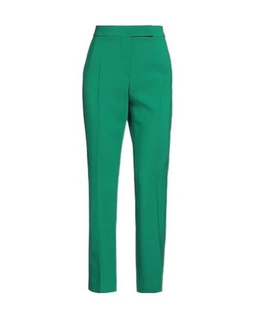 Max Mara Green High-Waisted Straight-Leg Pants