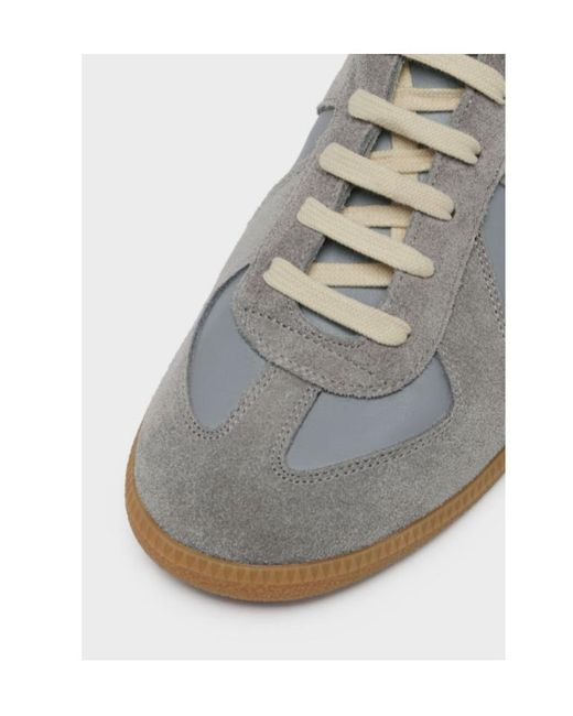 Maison Margiela Gray Replica Lace-Up Sneakers