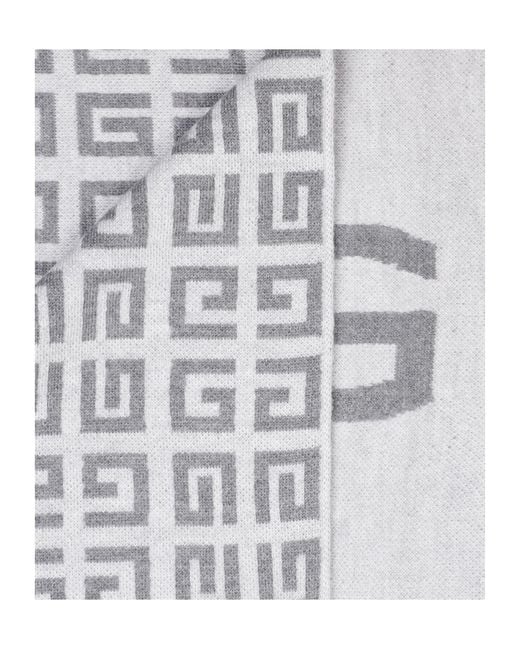 Givenchy White Logo Scarf for men