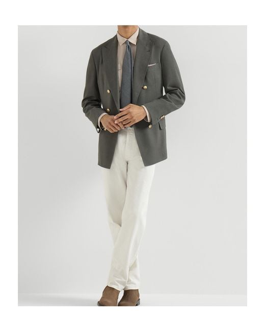 Brunello Cucinelli Natural Garment-Dyed Shirt for men
