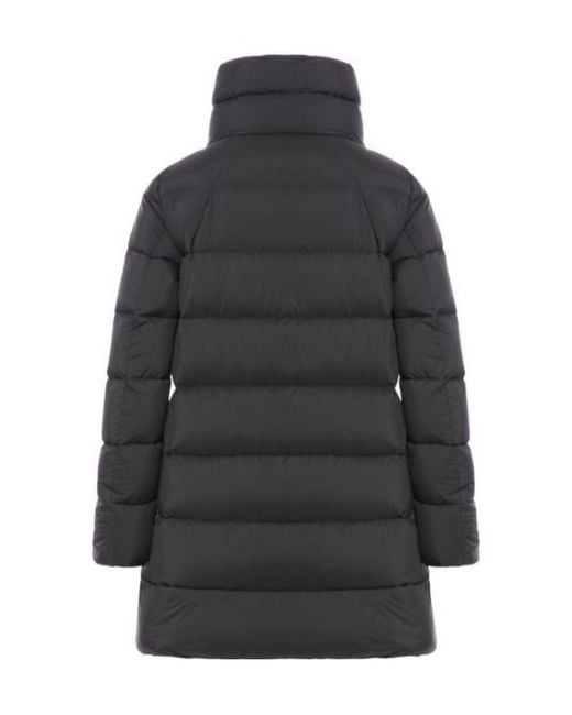 Moorer Gray Alana Padded High-Neck Coat