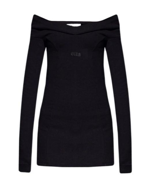 Gcds Black Strapless Dress