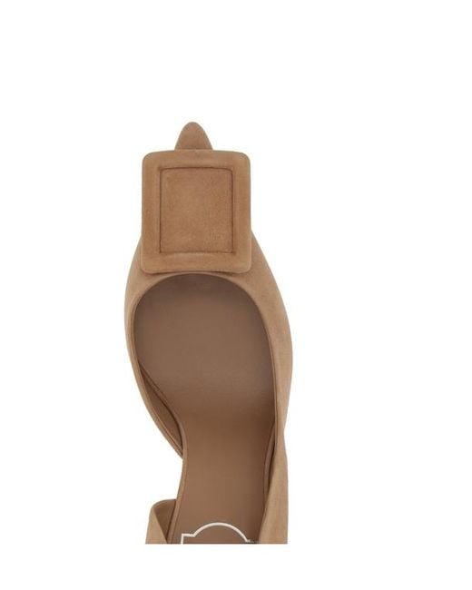 Roger Vivier Metallic Viv Ville Dorsay Heeled Pumps