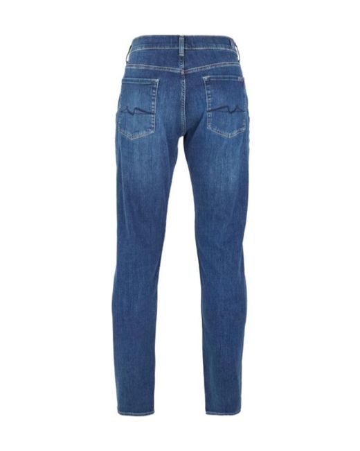 7 For All Mankind Blue Belt Loops Jeans for men