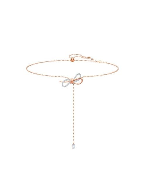 Swarovski White Bow Tie Pendant Necklace