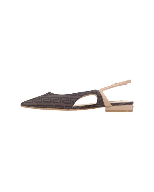 Liu Jo Brown Pointed-Toe Flat Sandals