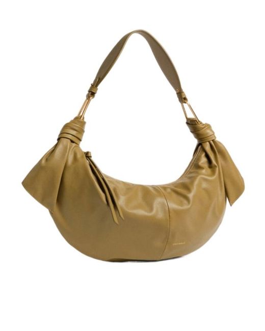 Coccinelle Metallic Furoshik Knotted Zip-Up Medium Shoulder Bag