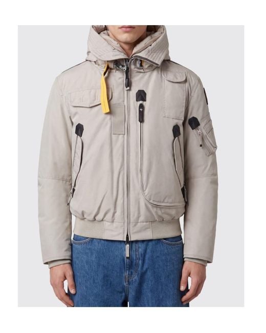 Parajumpers Gray Gobi Bomber Hooded Jacket for men