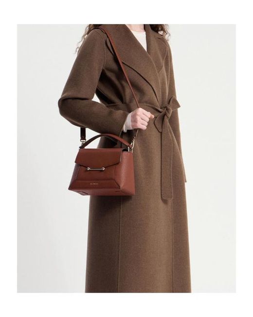 Strathberry Brown Mosaic Leather Tote Bag