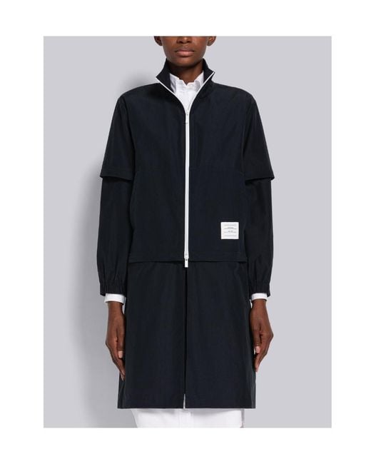 Thom Browne Blue Tear-Resistant 2-In-1 Zippered Casual Jacket