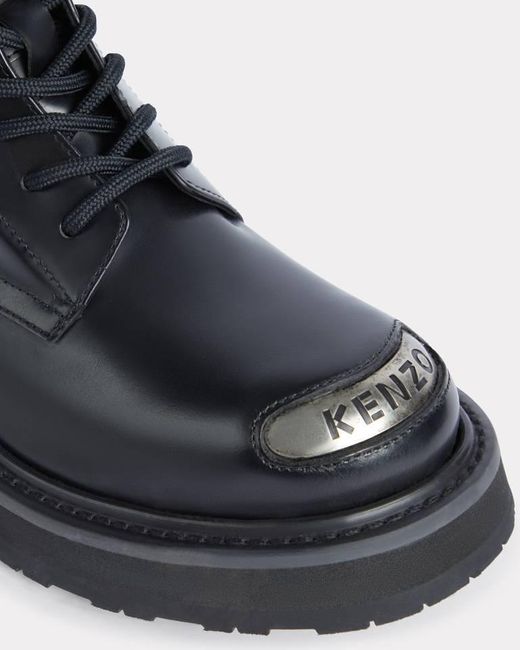KENZO Blue 'Smile' Lace Up Boots