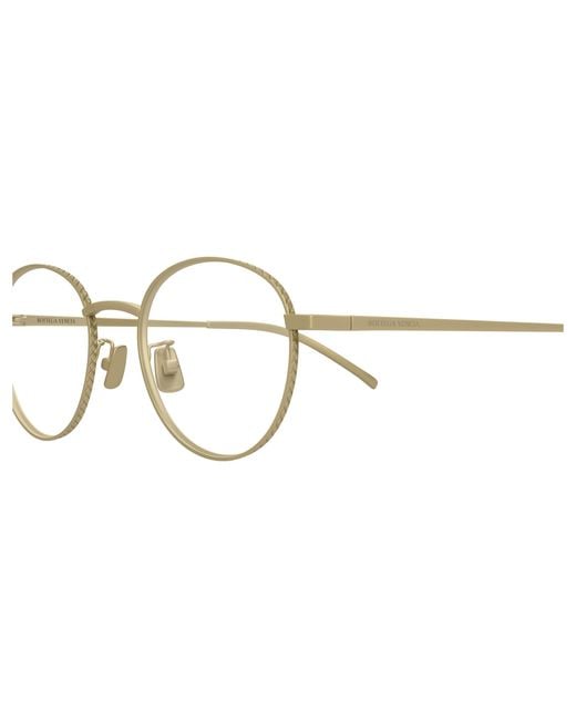 Bottega Veneta White Eyewear Oval Frame Glasses for men