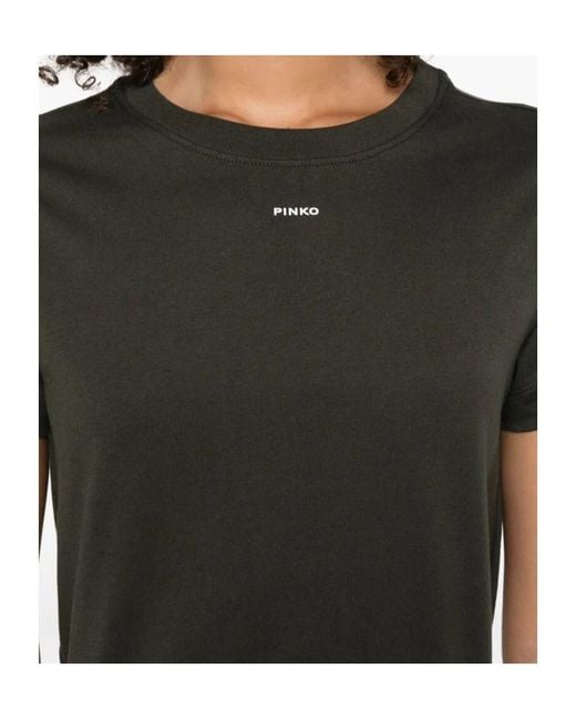 Pinko Green Short-Sleeve Cotton Top