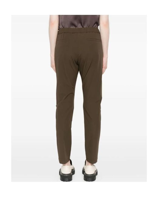 Herno Brown Pleated Drawstring Trousers