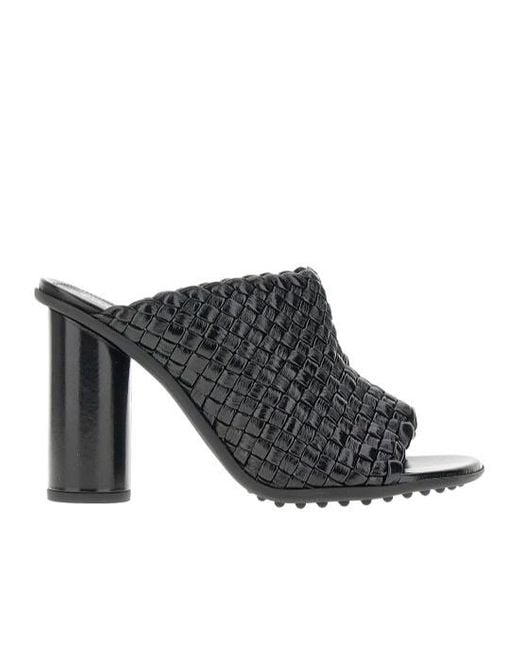 Bottega Veneta Black Atomic Intrecciato Sandals