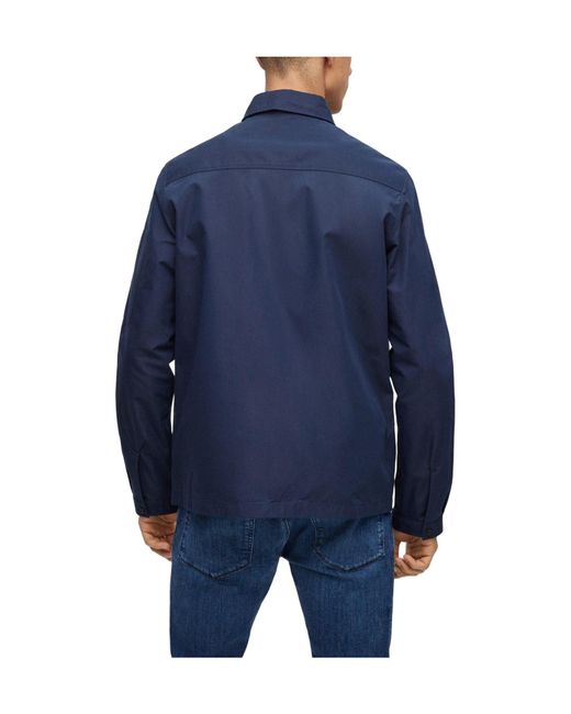 Boss Blue Solid Color Casual Jacket for men