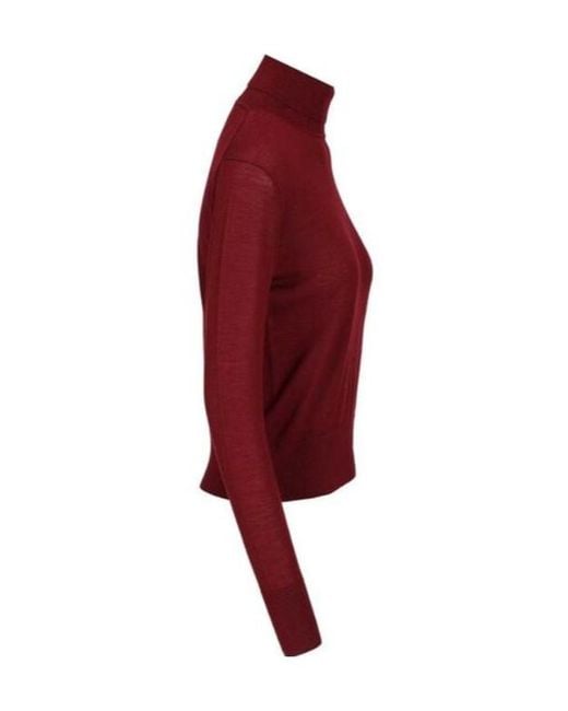 Forte_forte Red Merino Wool Turtleneck Knitwear