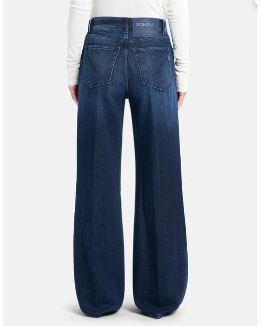 Dondup Blue Amber Wide-Leg Jeans