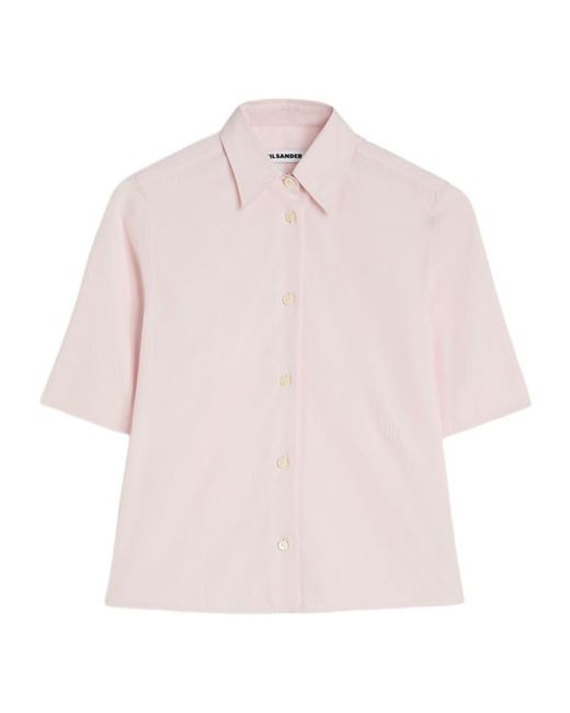 Jil Sander Pink Lightweight Cotton Poplin Shirt