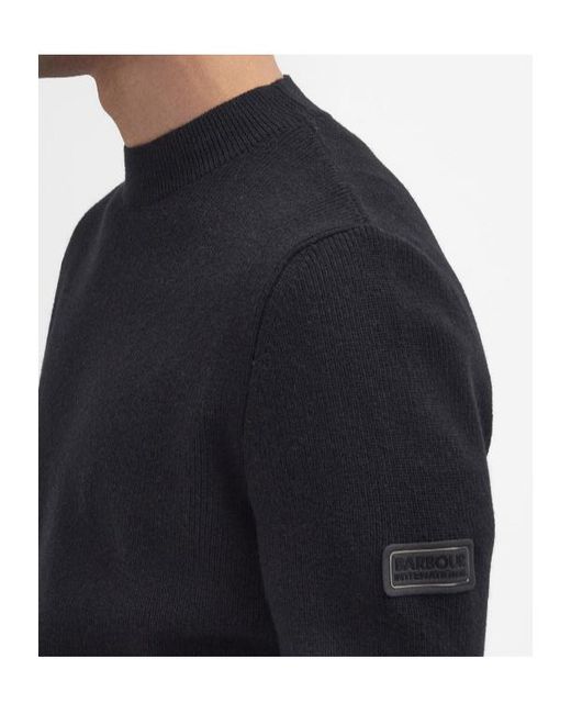 Barbour Blue Crawley Crew Neck Jumper for men