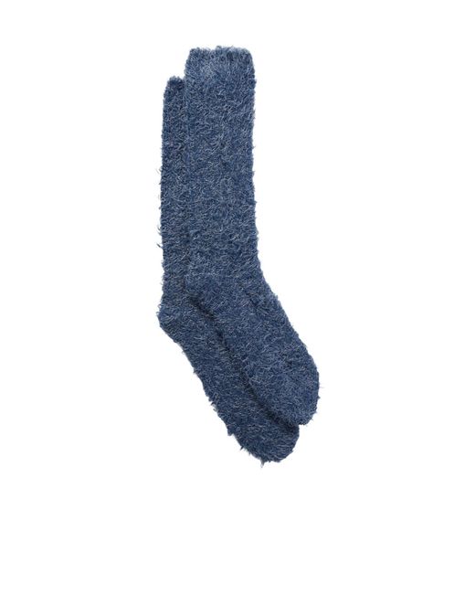 The Elder Statesman Blue Wool And Silk-Blend Socks