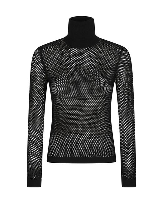 P.A.R.O.S.H. Black Lanet Turtle Neck Long Sleeve Sweater