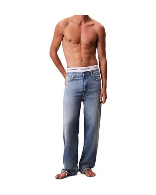 Calvin Klein Blue Baggy Jeans for men
