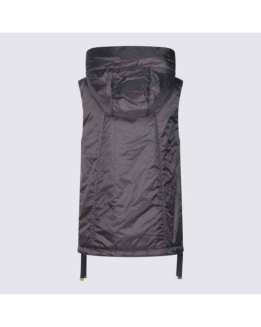 Max Mara Gray The Cube Greengo Sleeveless Hooded Jacket