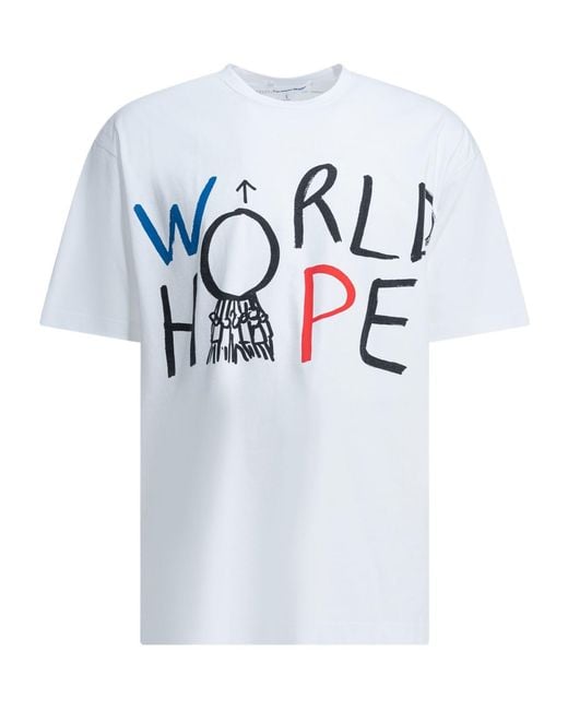 Comme des Garçons Blue Comme Des Garçons Shirt Printed Crewneck T-Shirt for men