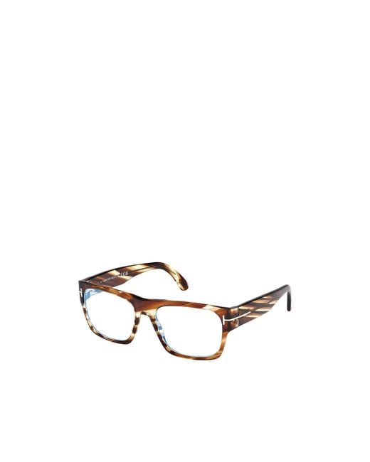 Tom Ford White Eyewear Rectangular Frame Glasses for men