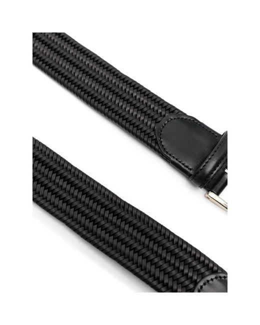 Canali White Woven Belt for men