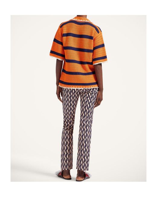 LaDoubleJ Multicolor Geometric-Print Flare Jeans