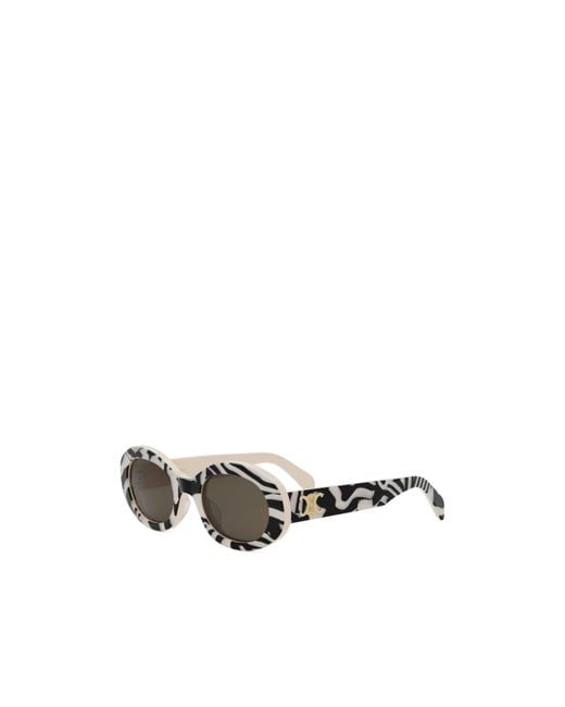 Céline White Logo Sunglasses