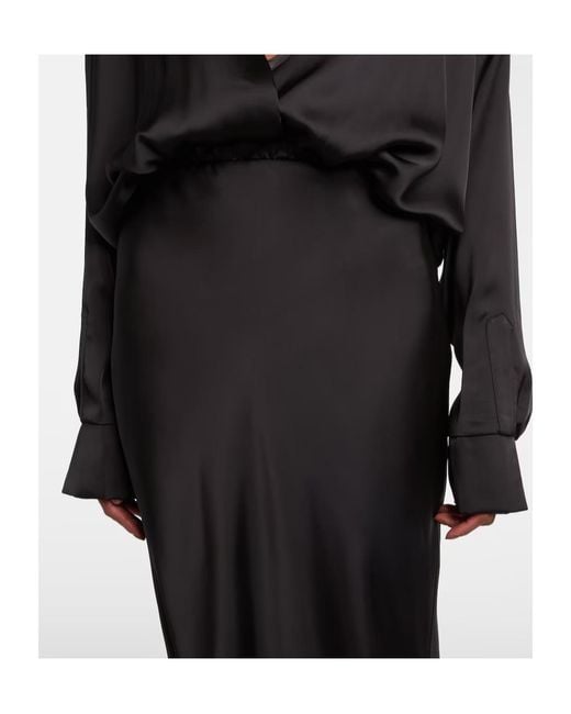 Norma Kamali Black Long-Sleeved Gown