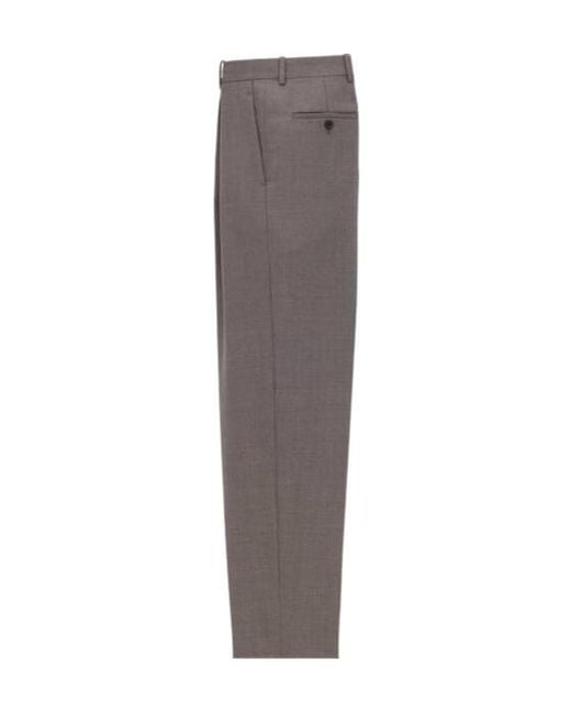 Saint Laurent Gray High Waist Twill Pants for men